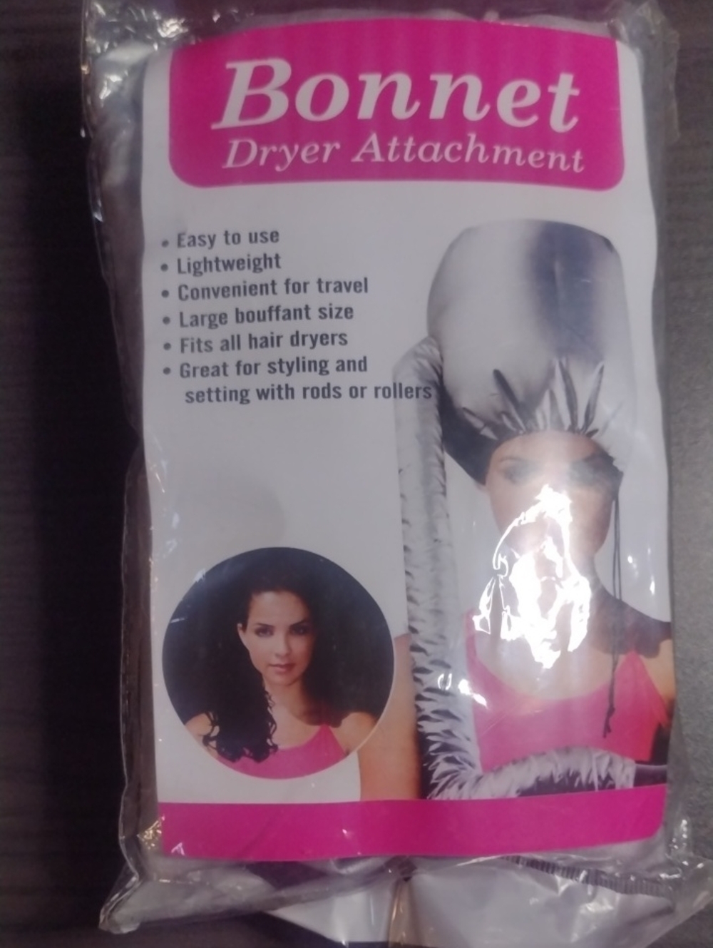 Vintage Bonnet Dryer Attachment in Silver and Pink